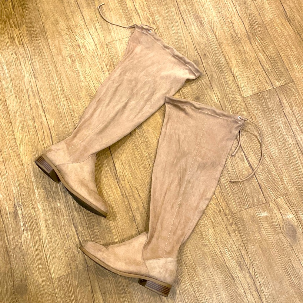 Tan over the knees boots from Torrid-size 9